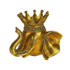 Suport pentru Lumanare Golden Elephant din Rasina 14x12x12cm