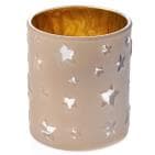 Suport pentru Lumanare Gold din Sticla D8x10cm
