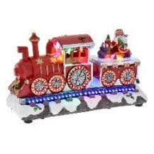 Decoratiune Tren cu Lumini si Muzica din Rasina 30x15x20cm