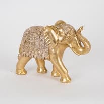 Elefant Golden din Rasina 25x9x18cm