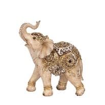 Elefant Brown Gold din Rasina 19x9x20cm