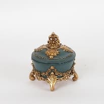 Cutie Bijuterii Green Gold din Rasina D12x13cm