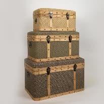 Cufar Depozitare Brown Olive din Lemn 50x28x26cm