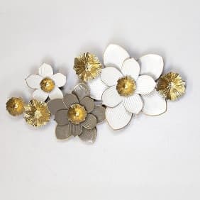 Decoariune White Grey Gold din Metal 91x7x49cm
