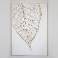Tablou White Gold Leaf 82x122x5cm