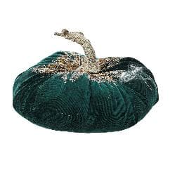 Dovleac Petrol Green din Catifea D20x15cm