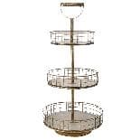 Etajera Antique Gold din Metal D40x82cm