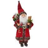 Figurina Burgundy Santa din Catifea 45cm