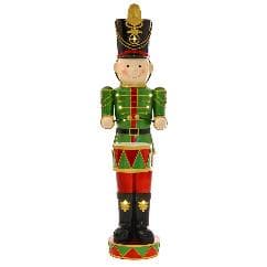 Figurina Red Green Nutcracker din Rasina 28x32x106cm