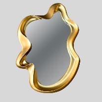 Oglinda Gold din Plastic 80x5x55cm