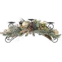 Suport pentru Lumanari Gold Berries 65x25cm