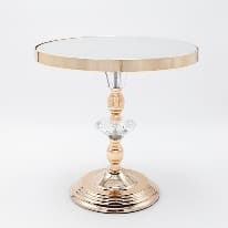 Platou Golden din Metal cu Oglinda D30x30cm