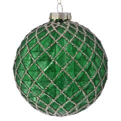 Set 4 Globuri Green din Sticla 10cm