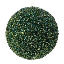 Glob Emerald Green Glitter din Polistiren 15cm