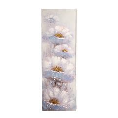 Tablou Blue Pink Flowers 40x3x120cm