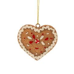 Ornament Gingerbread Heart din Rasina 6x8cm