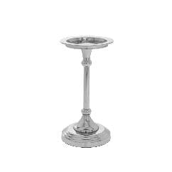 Suport pentru Lumanare Silver din Aluminiu D10x20cm