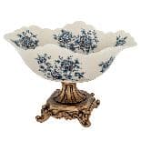 Vaza Floral White Gold din Rasina 32x21cm