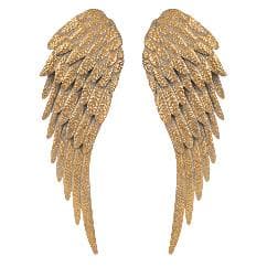 Set 2 Aripi Antique Gold din Metal 35x5x110cm