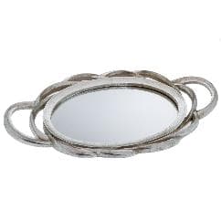 Tava Silver din Rasina cu Oglinda 49x28cm