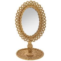 Oglinda Vintage Gold din Rasina 16x15x27cm