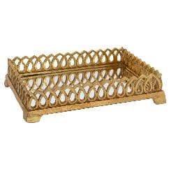 Tava Gold din Rasina cu Oglinda 40x30x8cm