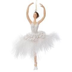 Ornament Brad White Dancer din Rasina 9x7x21cm