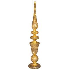 Decoratiune Antique Gold din Sticla cu LED D12x58cm