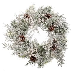 Coronita Snowy White Berries D55cm