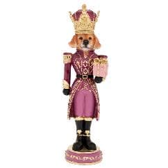 Figurina Pink Dog Nutcracker din Rasina D12x37cm