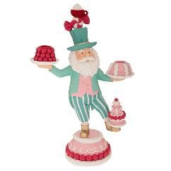 Figurina Pink Blue Santa din Rasina 22x13x36cm