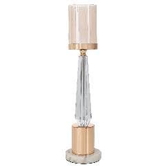 Suport pentru Lumanare Golden din Sticla cu Marmura D13x57cm