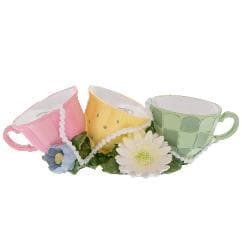 Suport pentru Lumanari Multicolor Teapot din Rasina 24x11x8cm