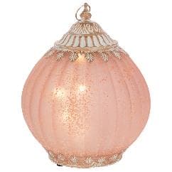 Lampa cu LED Pink Gold din Metal cu Sticla D15x19cm