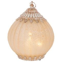 Lampa Yellow Gold din Metal cu Sticla D15x19cm