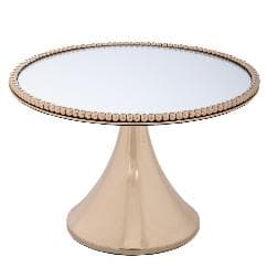 Platou Gold din Metal cu Oglinda D25x17cm