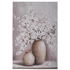 Tablou White Beige Plant Vase 80x120cm