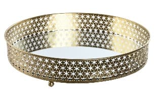 Tava Golden din Metal cu Oglinda D31x6cm