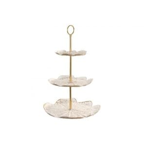 Etajera White Golden din Metal D46x68cmBD-222874