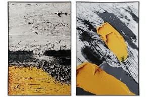 Tablou Abstract Yellow Black 80x120cm