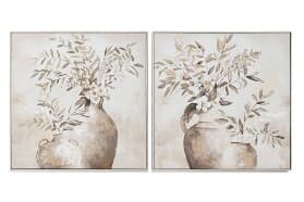 Tablou Beige Golden Vases 82x4x82cm