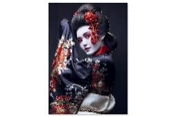 Tablou Japanese Woman din Sticla 100x150cm