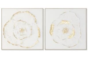 Tablou White Golden Flower 83x5x83cm