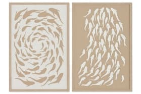 Tablou Papier-Mache Fishes 40x3x60cm