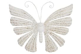 Decoratiune White Golden Butterfly din Metal 66x3x53cm