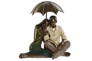 Figurina Green Couple din Rasina 15x12x12cm