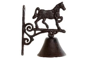 Clopot Dark Brown Horse din Fier 16x10x20cm