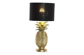 Lampa Black Golden Pineapple din Rasina D24x47cm