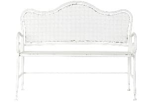 Banca White din Metal 120x52x96cm