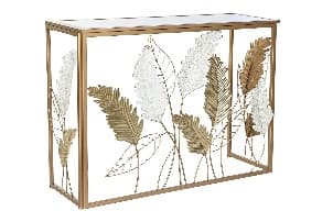 Consola Golden din Metal cu Oglinda 108x37x80cm